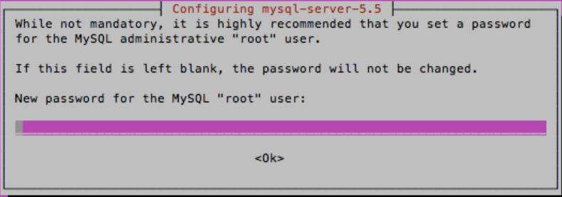 setting mysql-server password 